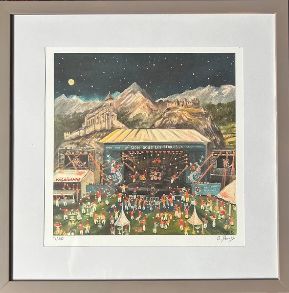 Lithographie Sion Sous les étoiles